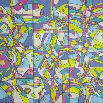 Painting titled "Tableau variable II…" by Victor Valente, Original Artwork, Acrylic