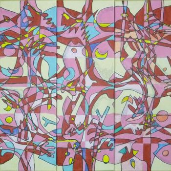 Painting titled "Tableau variable II…" by Victor Valente, Original Artwork, Acrylic