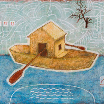 Peinture intitulée "Domestic voyage" par Vittorio Franco, Œuvre d'art originale, Acrylique