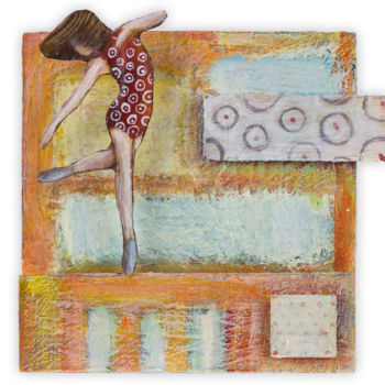Painting titled "Dancer" by Vittorio Franco, Original Artwork, Acrylic