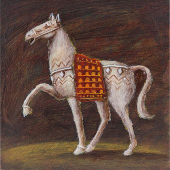 Peinture intitulée "Horse" par Vittorio Franco, Œuvre d'art originale, Acrylique