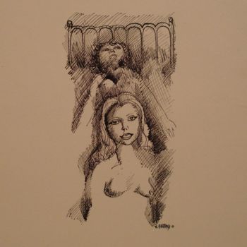 Rysunek zatytułowany „Sogno, 1977” autorstwa Vittorio Paradisi, Oryginalna praca