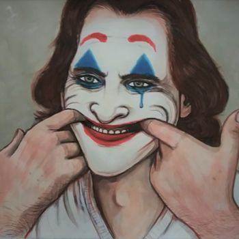 Pittura intitolato "The Joker" da Vittorio Zocco, Opera d'arte originale, Acrilico