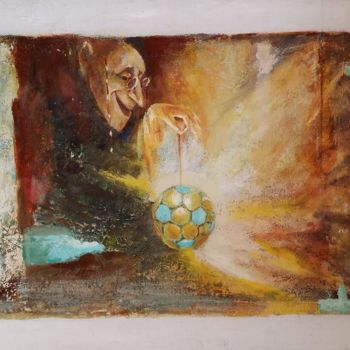 Schilderij getiteld "Властелин мяча" door Vladimir Kirilenko, Origineel Kunstwerk, Olie