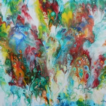 Painting titled "abstraction - II" by Viviane Farrugia, Original Artwork, Acrylic