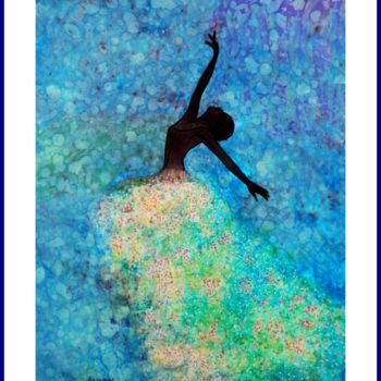 Painting titled "danseuse -a-1" by Viviane Farrugia, Original Artwork, Watercolor