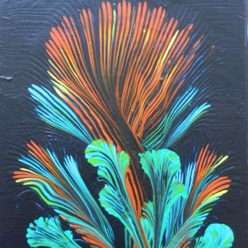 Peinture intitulée "ABSTRACTION FLORALE…" par Viviane Farrugia, Œuvre d'art originale, Acrylique Monté sur Châssis en bois