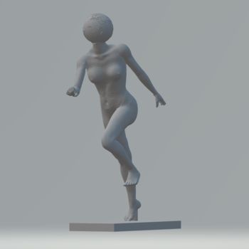 Scultura intitolato "Imagine-Woman-004" da Printle, Opera d'arte originale, Resina