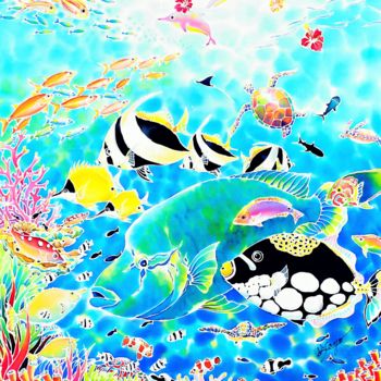 Peinture intitulée "Chura-umi-dream" par Hisayo Ohta, Œuvre d'art originale, Autre