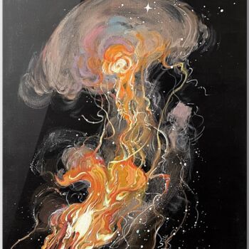 Peinture intitulée "nebulae" par Vivian Wang, Œuvre d'art originale, Acrylique