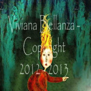 Disegno intitolato "paura" da Viviana Bellanza, Opera d'arte originale