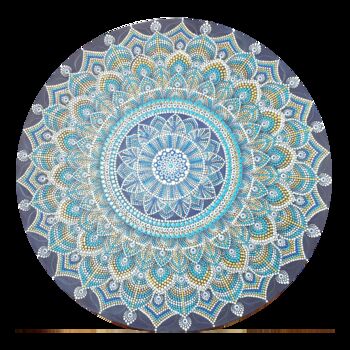 Peinture intitulée "Blue mosaïque" par Viviane Ramaye (Dadou), Œuvre d'art originale, Acrylique