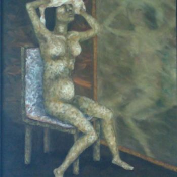 Painting titled "Mirror" by Viv Alves, Original Artwork, Oil