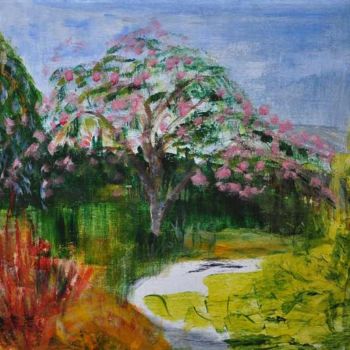 Peinture intitulée "l'albizia" par Viba, Œuvre d'art originale