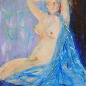 Painting titled "nu bleu" by Viba, Original Artwork