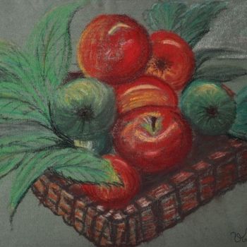 Картина под названием "les pommes" - Viba, Подлинное произведение искусства