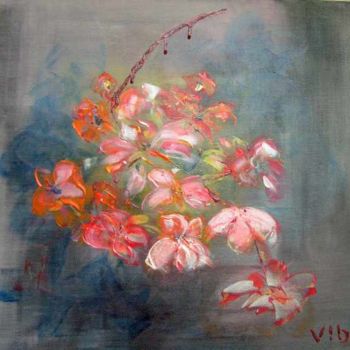 Painting titled "Héllébores" by Viba, Original Artwork