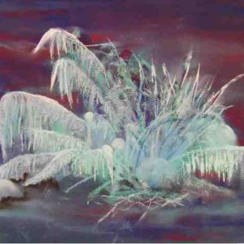 Pintura intitulada "D'eau et de glace" por Viba, Obras de arte originais