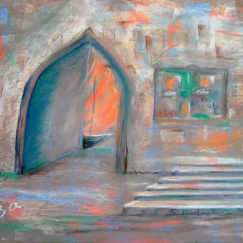 Pintura intitulada "La porte" por Viba, Obras de arte originais