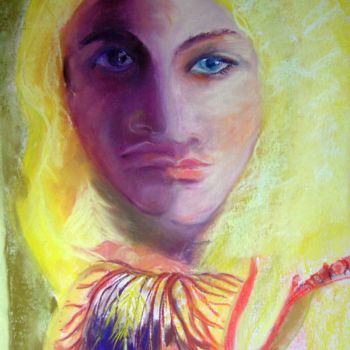 Peinture intitulée "Double face" par Viba, Œuvre d'art originale, Pastel