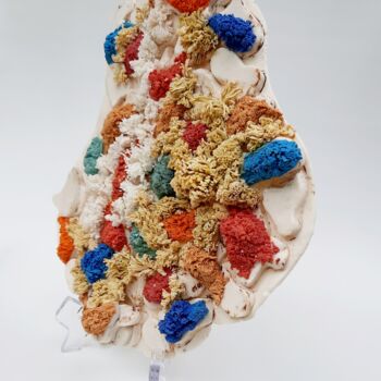 Sculpture intitulée "Couleurs perdues 2" par Viviane Thelen, Œuvre d'art originale, Argile