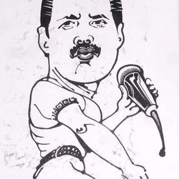 Drawing titled "Freddie Mercury" by Viviano, Original Artwork