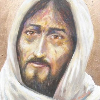 Painting titled "Christ after the su…" by Viviano, Original Artwork, Oil