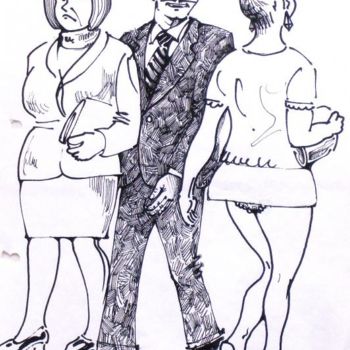 Drawing titled "A hint of knickers" by Viviano, Original Artwork