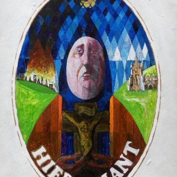 Painting titled "The Hierophant" by Viviano, Original Artwork