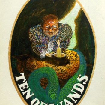 「Ten of Wands」というタイトルの絵画 Vivianoによって, オリジナルのアートワーク