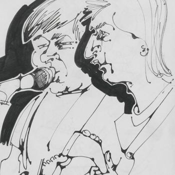 Drawing titled "Lawrie and Keith" by Viviano, Original Artwork