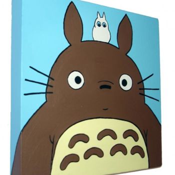 Peinture intitulée "Totoro" par Vivienne Rose, Œuvre d'art originale