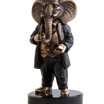 Sculpture intitulée "Businessman" par Vizuri, Œuvre d'art originale, Bronze