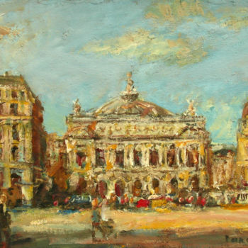 Painting titled "Opéra national de P…" by Vjacheslav Panov, Original Artwork, Oil