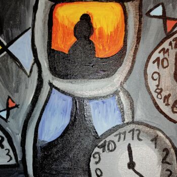 Картина под названием "Время, на холсте 20…" - Vkavtor, Подлинное произведение искусства, Акрил
