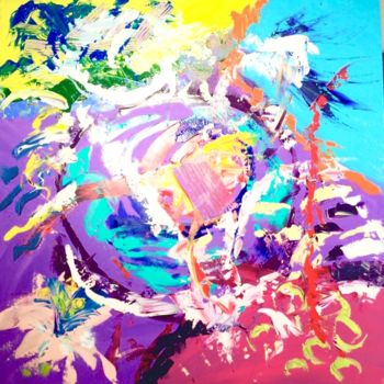 Ζωγραφική με τίτλο "Multicolore n°2" από V-Khu 11, Αυθεντικά έργα τέχνης, Ακρυλικό