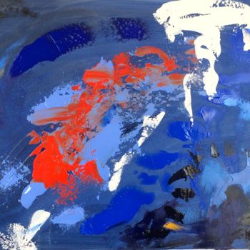 Peinture intitulée "Bleu n°4" par V-Khu 11, Œuvre d'art originale, Acrylique