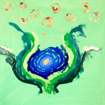 Peinture intitulée "Lotus" par V-Khu 11, Œuvre d'art originale, Acrylique