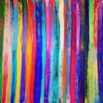 Painting titled "Colorful Zone" by V-Khu 11, Original Artwork, Acrylic