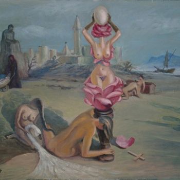 Malerei mit dem Titel "мой идол" von Vladimir Zhuk, Original-Kunstwerk, Öl