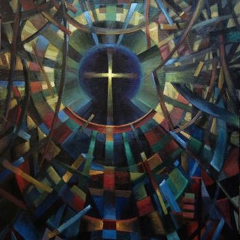 Pintura titulada "далекий свет" por Vladimir Zhuk, Obra de arte original, Oleo