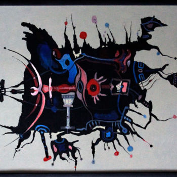 Schilderij getiteld "б.н." door Vladimir Zhuk, Origineel Kunstwerk, Olie