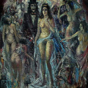 Pintura titulada "бал сатаны" por Vladimir Zhuk, Obra de arte original, Oleo