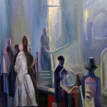 Картина под названием "клиника" - Владимир Жук, Подлинное произведение искусства, Масло