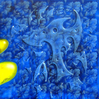 Картина под названием "INTRUSION" - Владислав Штельц, Подлинное произведение искусства, Аэрограф