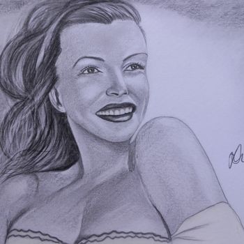 Drawing titled "Marilyn Monroe" by Vladimir Vlad, Original Artwork, Pencil