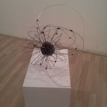 Sculpture titled "wire 5" by Bajo, Original Artwork, Metals