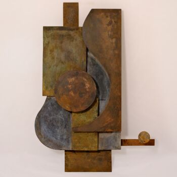 Sculpture titled "wall composition" by Vladimir Fomin, Original Artwork, Metals