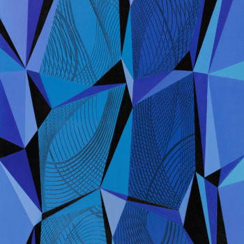 Peinture intitulée "Nocturne en bleu mi…" par Théo Golb, Œuvre d'art originale, Acrylique