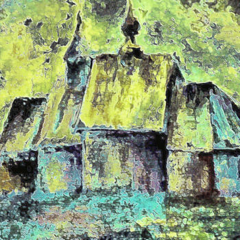 Digital Arts titled "Une église abandonn…" by Théo Golb, Original Artwork, Other